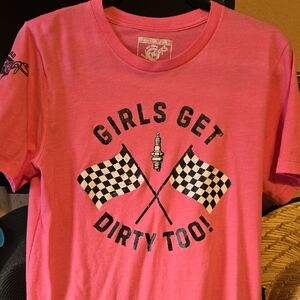 Girls Get Dirty Too! Pink Women's Offroad Vixens Tee